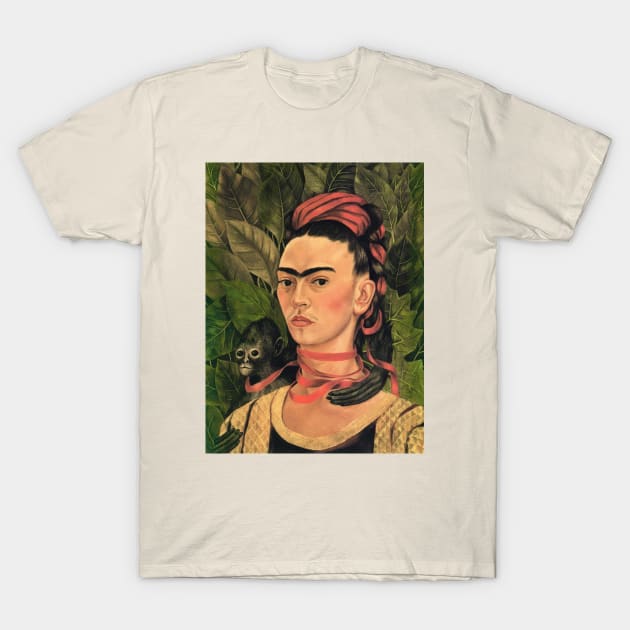 Self Portrait with Monkey by Frida Kahlo T-Shirt by FridaBubble
